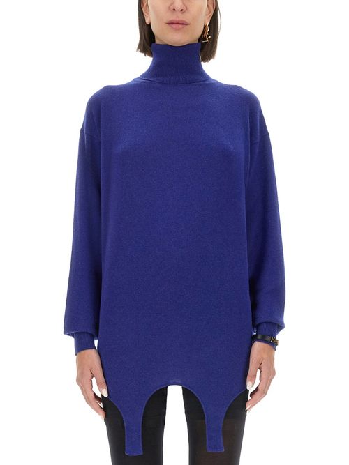 TURTLENECK GARTER SWEATER in CASHMERE