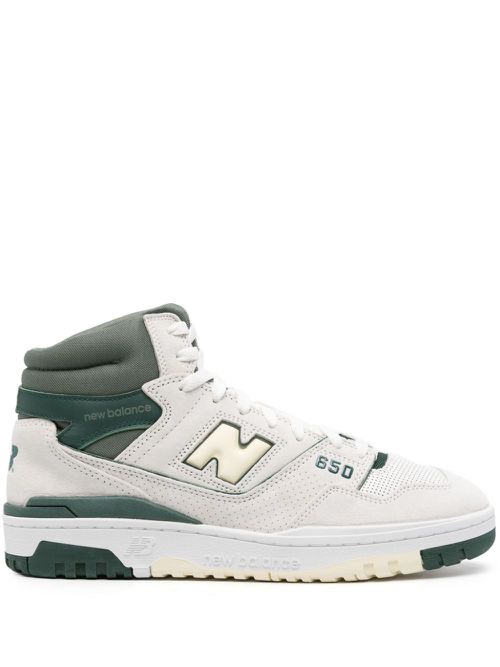 650 high-top leather sneakers - White