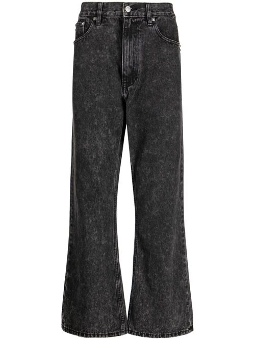 Stud-embellished straight-leg jeans - Black