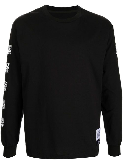 Logo-patches long-sleeve T-shirt - Black