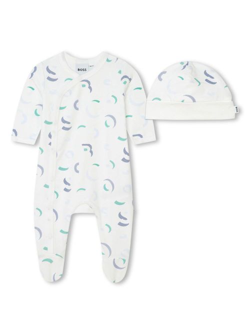 Logo-print organic cotton pyjamas set - White