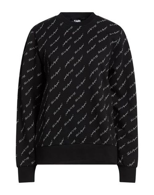 Woman Sweatshirt Black Size M Cotton