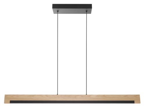 Black, Wood LED Pendant from the Camacho Collection