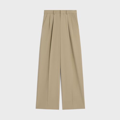 Pleated Trousers — Beige