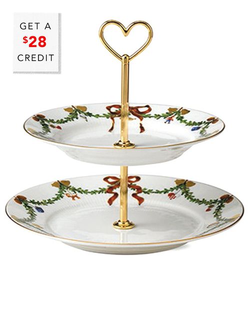 Star Fluted Christmas 2-Tier Etagere With $28 Credit