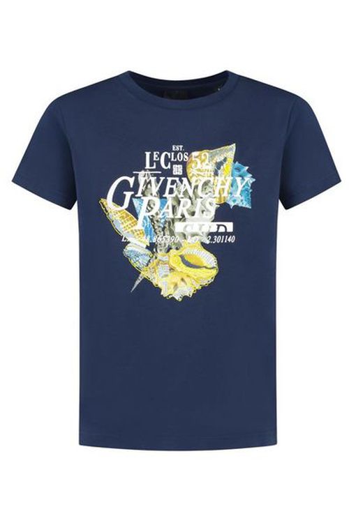 Givenchy Kids Shell-Printed Crew Neck T-Shirt