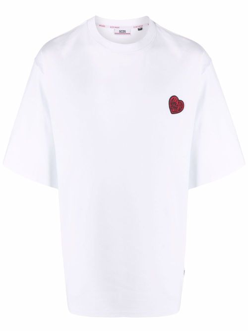 Heart detail T-shirt - White