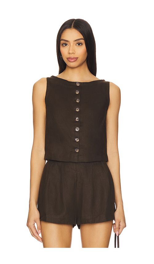 FAITHFULL THE BRAND Elia Top in Chocolate. -  XL also in L, M