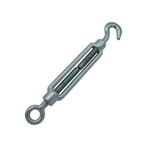 X1 M16 Galvanised Forged Straining Screw Hook And Eye - Caravan Turnbuckle Open Body