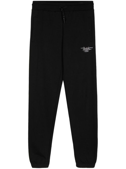 PHOBIA tapered-leg cotton track pants - Black