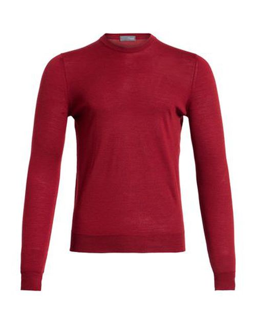 Modern Man Sweater Red Size 38 Super 140s Wool