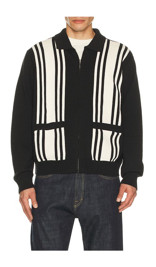 Obey Matt Zip Up Sweater in Black. L. Also in M, S, XL/1X