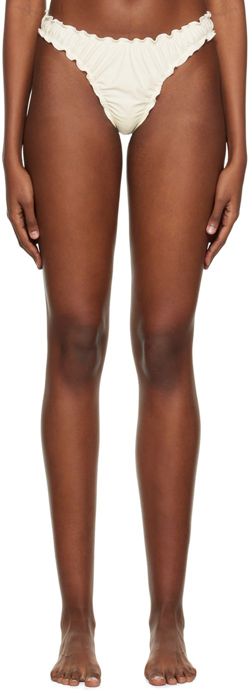 SSENSE Exclusive Off White Ruffle Bikini Briefs