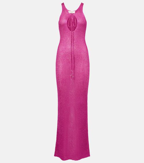 Jules sequined knitted maxi dress