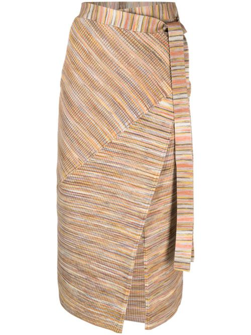 Paris space-dye knitted skirt - Orange