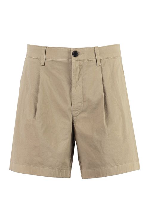 Cotton Bermuda Shorts — Beige