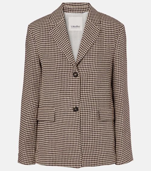 Gita checked linen blazer