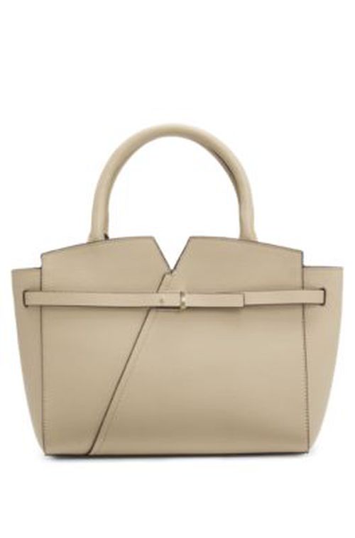 BOSS Revers small leather tote bag with belt detail - Light Beige Women's Tote Bags pc