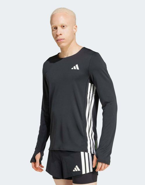 Adidas performance Adizero running long sleeve tee in black