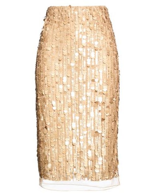 Woman Midi skirt Camel Size 8 Polyester