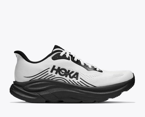 HOKA Men's Clifton 11 Shoes in White/Black