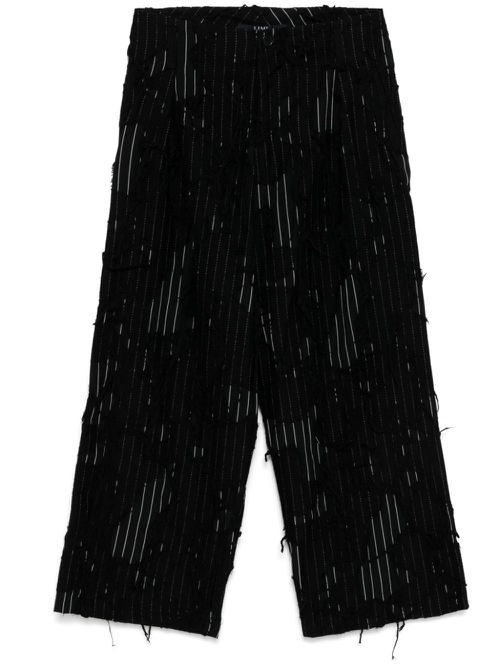 Distressed straight trousers - Black
