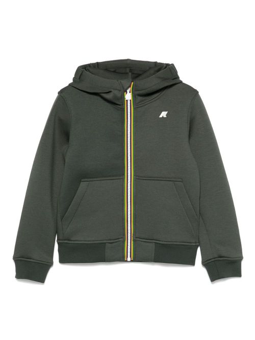 Logo-patch hoodie - Green