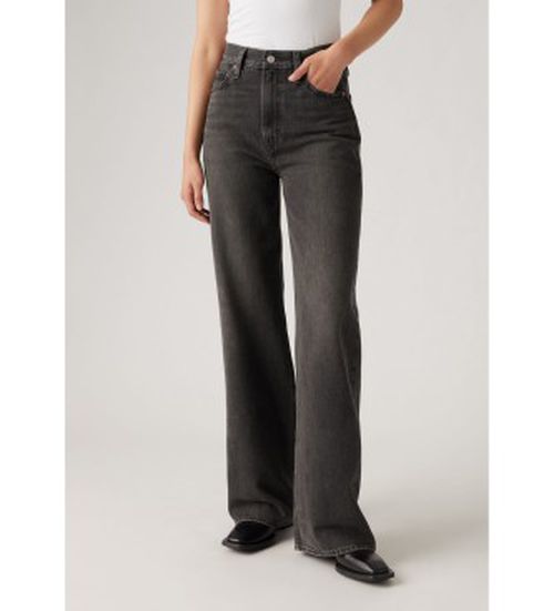 Levi's for woman. A6081-0011 Ribcage Wide Leg Jeans black (26/34), Casual, Cotton, Denim