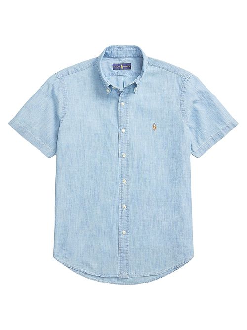 Men's Classic-Fit Chambray Shirt - Light Indigo