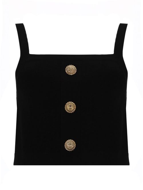 Knit Bralette Top with Buttons