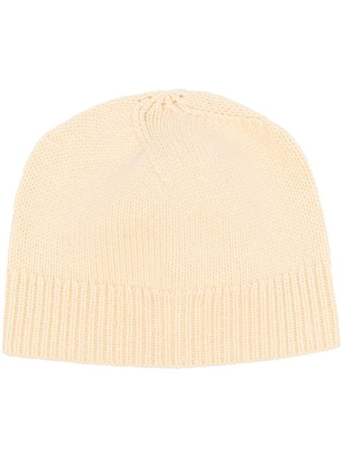 Chunky-knit cashmere beanie - Yellow