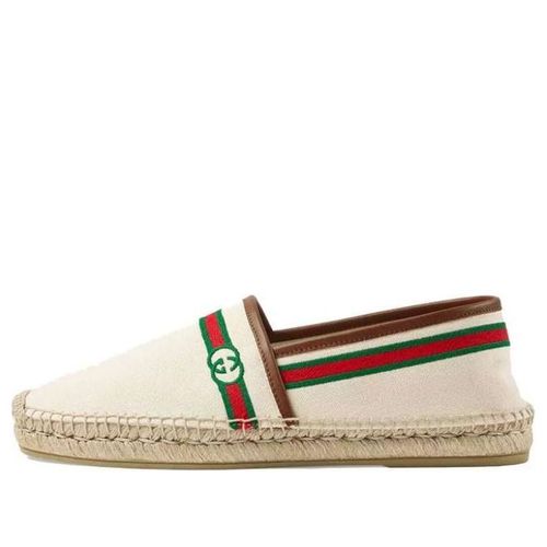 (WMNS) Embroidered Espadrilles 'Interlocking G - White'