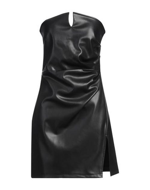 Woman Mini dress Black Size 4 Polyurethane, Polyester