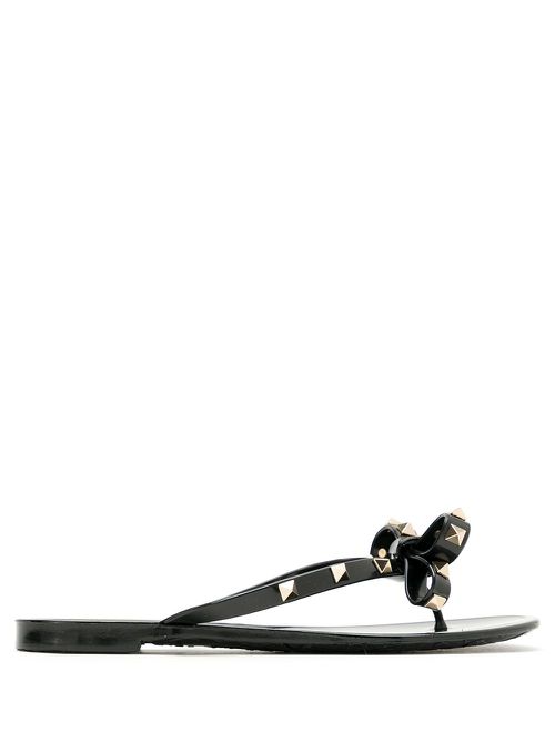 Rockstud thong sandals - Black