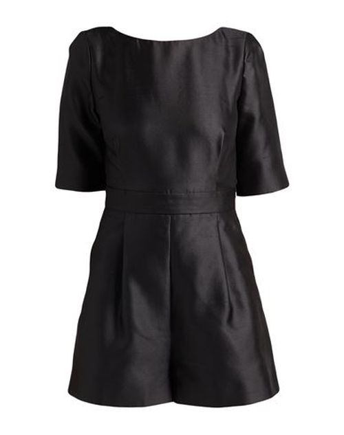 Max Mara Woman Jumpsuit Black Size 2 Silk, Giza 45 Cotton
