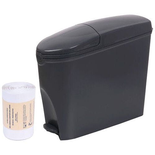 ProWashroom Sanitary Bin 20L & 50 Bin Liners - Slimline Washrooms Toilets Hygienic Disposal Pedal Bin