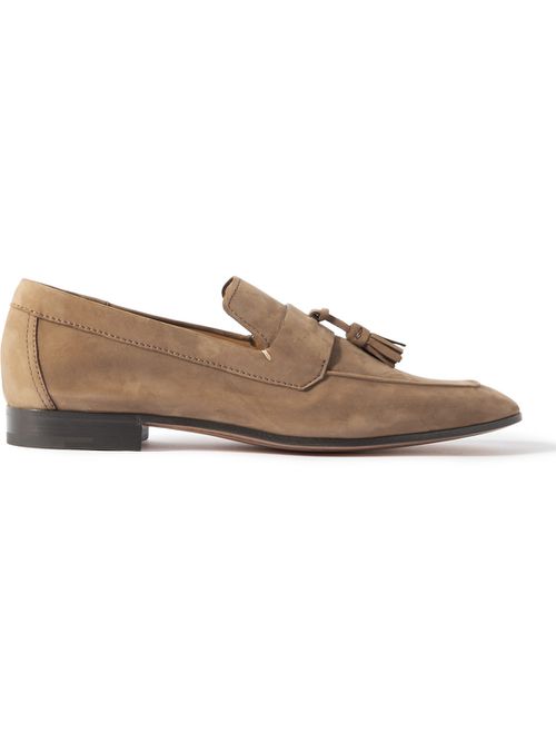 Nubuck Tasselled Loafers - Men - Neutrals - UK 9