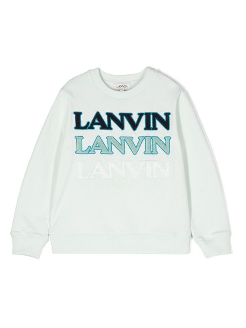 Logo-embroidered cotton sweatshirt - Green