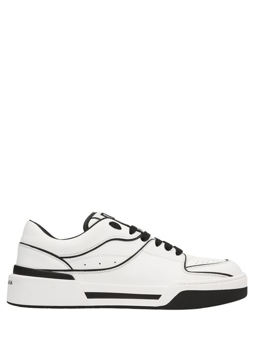 -New Roma Sneakers Bianco/Nero-Uomo