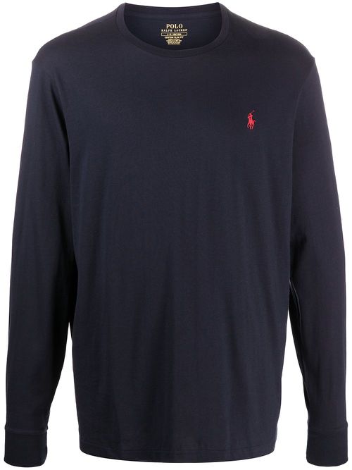 Logo embroidered sweatshirt - Blue