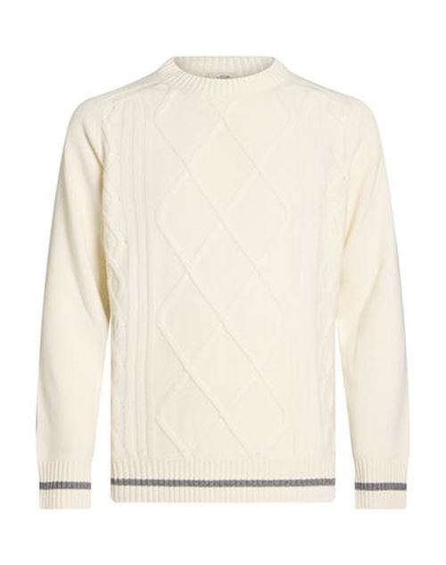 Man Sweater Ivory Size 44 Polyamide, Wool, Viscose, Cashmere