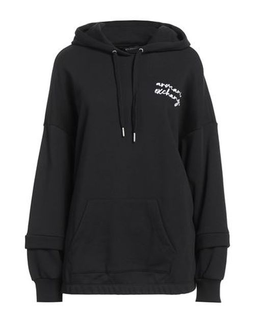 Woman Sweatshirt Black Size S Cotton, Polyester