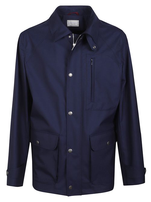 Technical Cotton Gabardine Field Jacket for Men