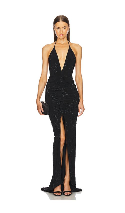 Michael Costello x REVOLVE Astoria Gown in Black. M also in