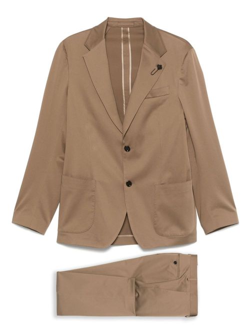 Beige Single-breasted Suit