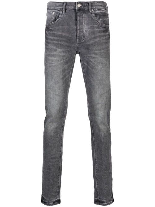 P001 low-rise slim-fit jeans - Grey
