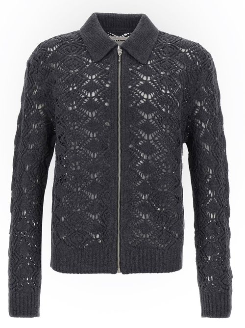 Openwork Wool Cardigan