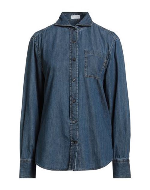 Woman Denim shirt Blue Size XL Cotton, Ecobrass