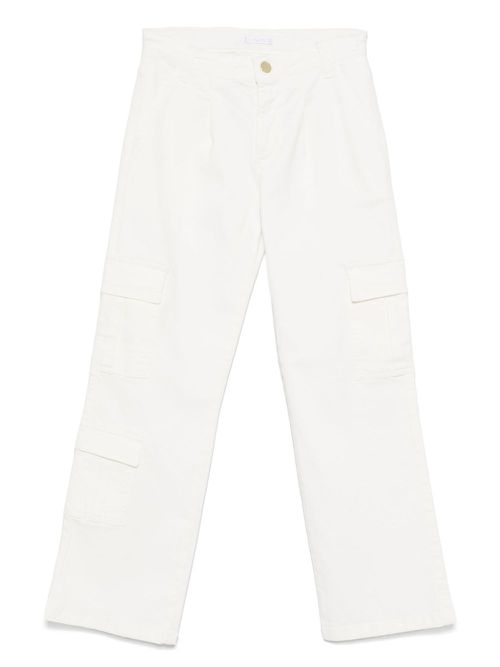 Straight-leg cargo pants - White