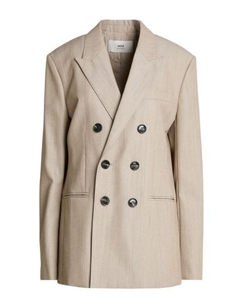 Woman Blazer Beige Size 6 Virgin Wool